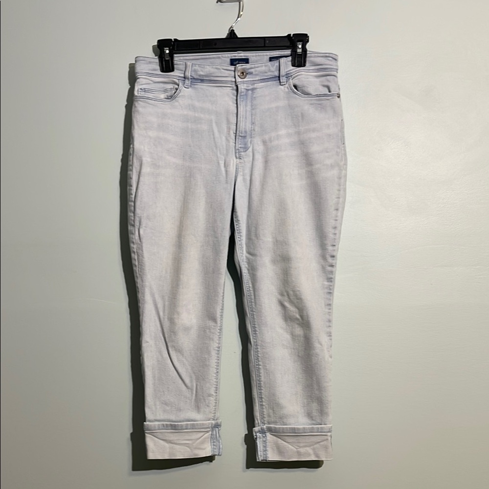 J. Jill Denim High Rise Cropped Straight Light Wash Women’s Size 10 Petite Jeans